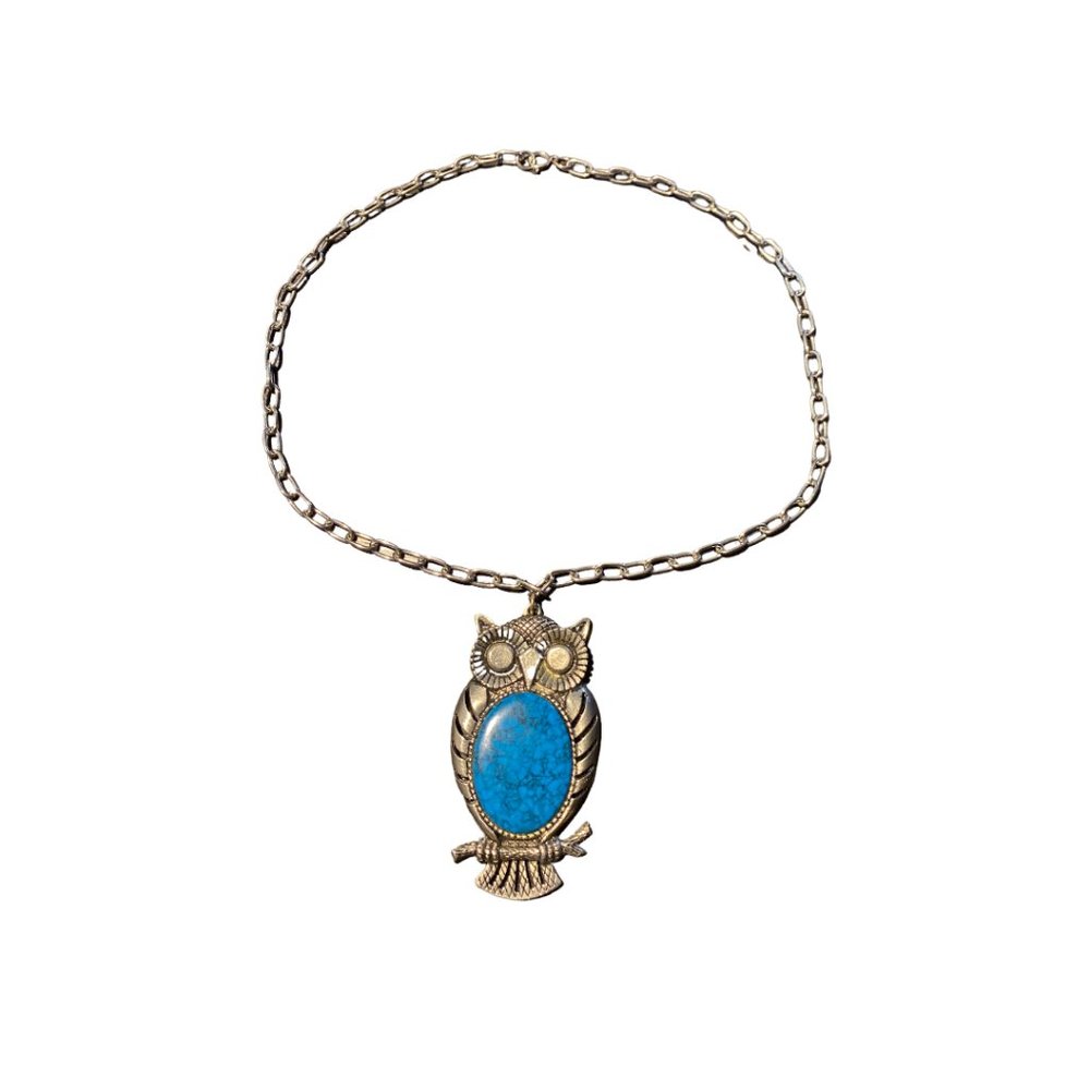Grandmas Estate Retro Owl Necklace